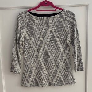 Ann Taylor Black and White Knit Sweater